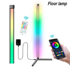 Wifi juhtimise ja RGB valgustusega põrandanurga LED-lamp, 150 cm hind ja info | Põrandalambid | kaup24.ee