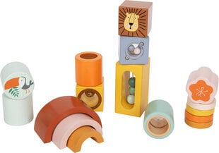 Puidust sensoorsete klotside komplekt Safari 12 tükki hind ja info | Arendavad mänguasjad | kaup24.ee