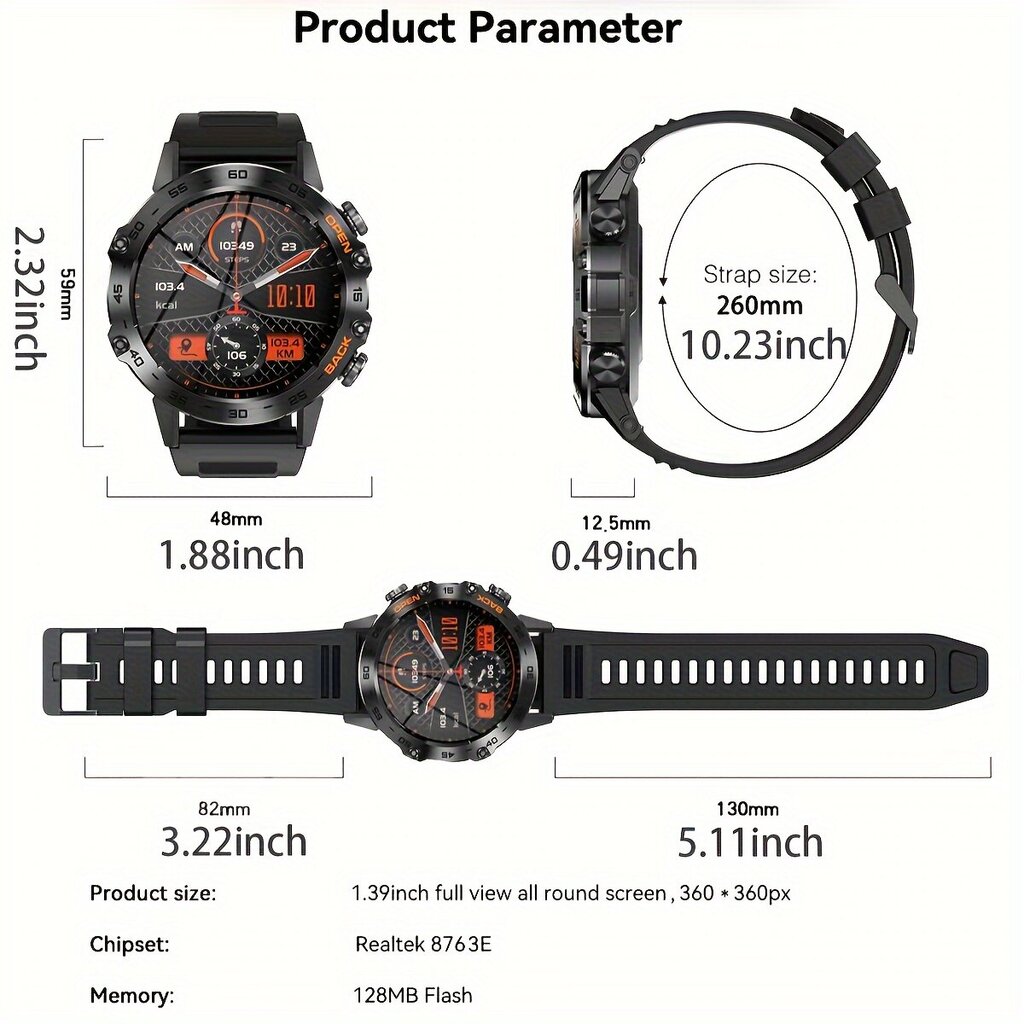 Nutikell IPS ekraaniga, veekindel IP67 цена и информация | Nutikellad (smartwatch) | kaup24.ee