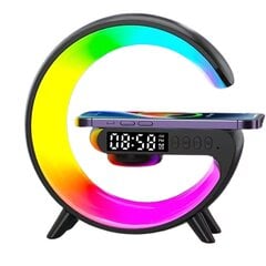 Беспроводное зарядное устройство формы G с RGB, черное. цена и информация | Зарядные устройства для телефонов | kaup24.ee