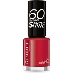 Rimmel London 60 Seconds Super Shine лак для ногтей 8 мл, 310 Double Decker Red цена и информация | Лаки для ногтей, укрепители для ногтей | kaup24.ee