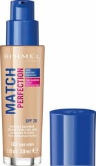 Тональный крем Rimmel London Match Perfection SPF20 30 мл, 103 True Ivory цена и информация | Пудры, базы под макияж | kaup24.ee