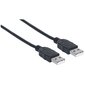 Manhattan USB 2.0 AM-AM 50cm must, varjestatud hind ja info | USB jagajad, adapterid | kaup24.ee