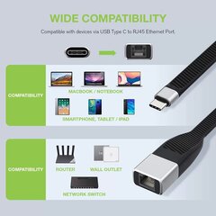 Techly USB-C M/F Gigabit Ethernet RJ45 цена и информация | Адаптеры и USB-hub | kaup24.ee