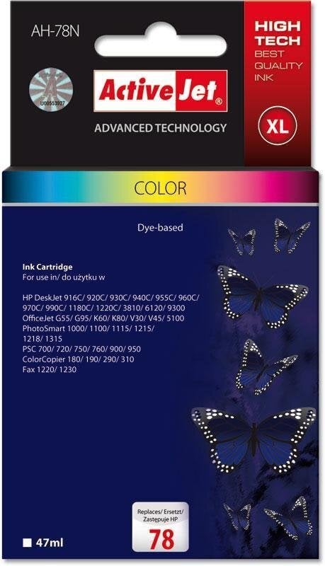 ActiveJet ink HP C6578N color No. 78 hind ja info | Laserprinteri toonerid | kaup24.ee