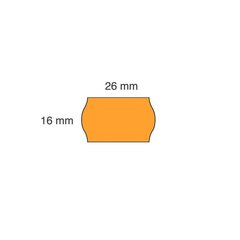 Клейкие этикетки для ценников, 26x16 мм, волнистые, оранжевые цена и информация | Канцелярские товары | kaup24.ee