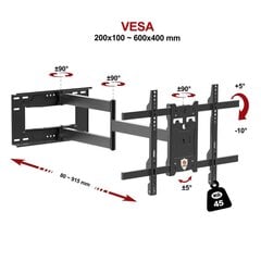 Ergosolid ON20 32-70" цена и информация | Кронштейны и крепления для телевизоров | kaup24.ee