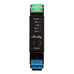 DIN Rail Smart Switch Pro 2PM võimsuse mõõtmisega Shelly, 2 kanalit цена и информация | Выключатели, розетки | kaup24.ee