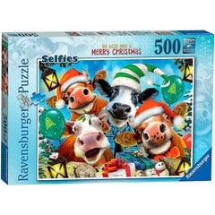 Ravensburger pusle 500 tk Loomad Häid jõule цена и информация | Пазлы | kaup24.ee