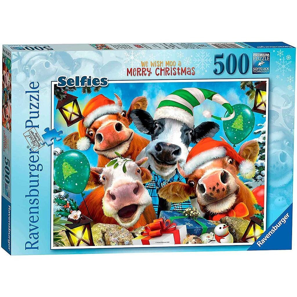 Ravensburger pusle 500 tk Loomad Häid jõule цена и информация | Pusled | kaup24.ee