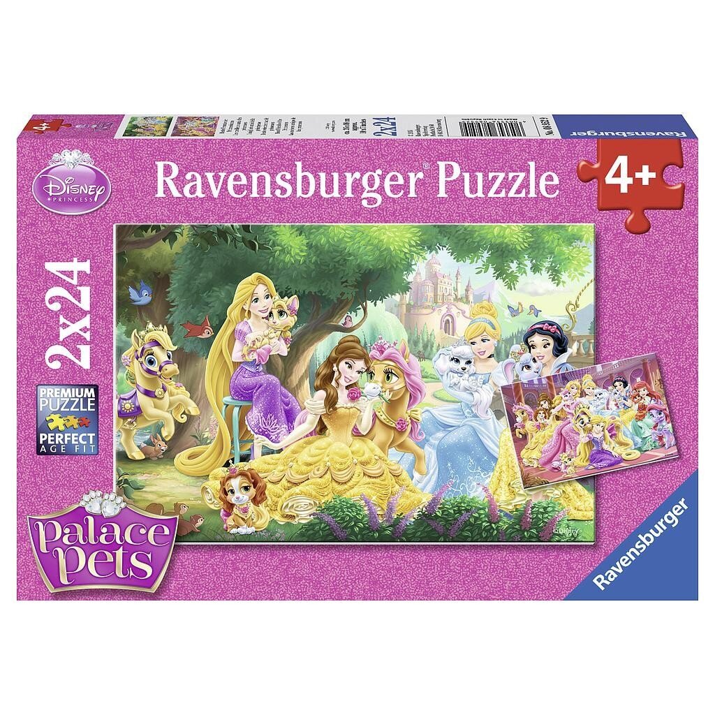 Ravensburger pusle 2x24 tk Printsesside parimad sõbrad hind ja info | Pusled | kaup24.ee