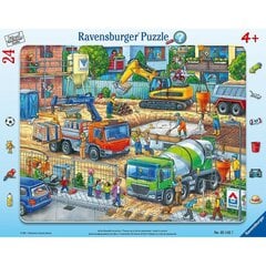 Ravensburger plaatpusle 24 tk ehitusplats hind ja info | Pusled | kaup24.ee