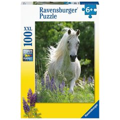 Пазл Ravensburger. 100 шт., белая лошадь цена и информация | Пазлы | kaup24.ee