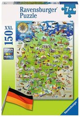 Ravensburger pusle 150 tk Saksa maakaart hind ja info | Pusled | kaup24.ee