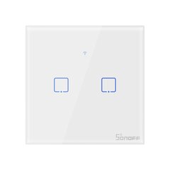 Smart Switch WiFi T0 EU TX (2-канальный) Sonoff цена и информация | Выключатели, розетки | kaup24.ee