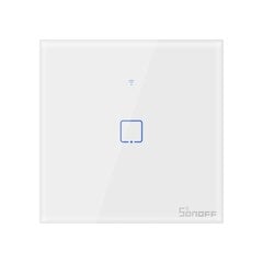 Интеллектуальный коммутатор WiFi + RF 433 T1 EU TX (1-канальный) Sonoff цена и информация | Выключатели, розетки | kaup24.ee