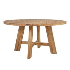 Садовая мебель KATALINA стол и 4 стульев (42052) D150xH78 см, массива древесины тика повторного использования цена и информация | Комплекты уличной мебели | kaup24.ee