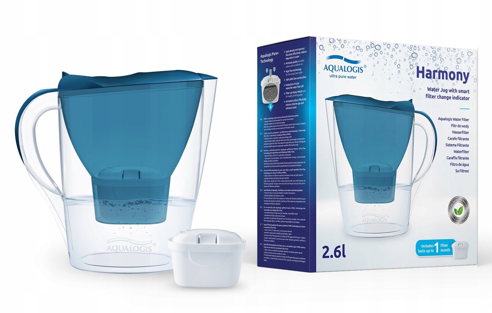 Aqualogis Harmony veefiltri anum 2,6 l + 12 filtrit цена и информация | Filterkannud ja filtrid | kaup24.ee