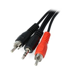 3,5 mm Aux - 2 x RCA, 2.5 m цена и информация | Кабели и провода | kaup24.ee