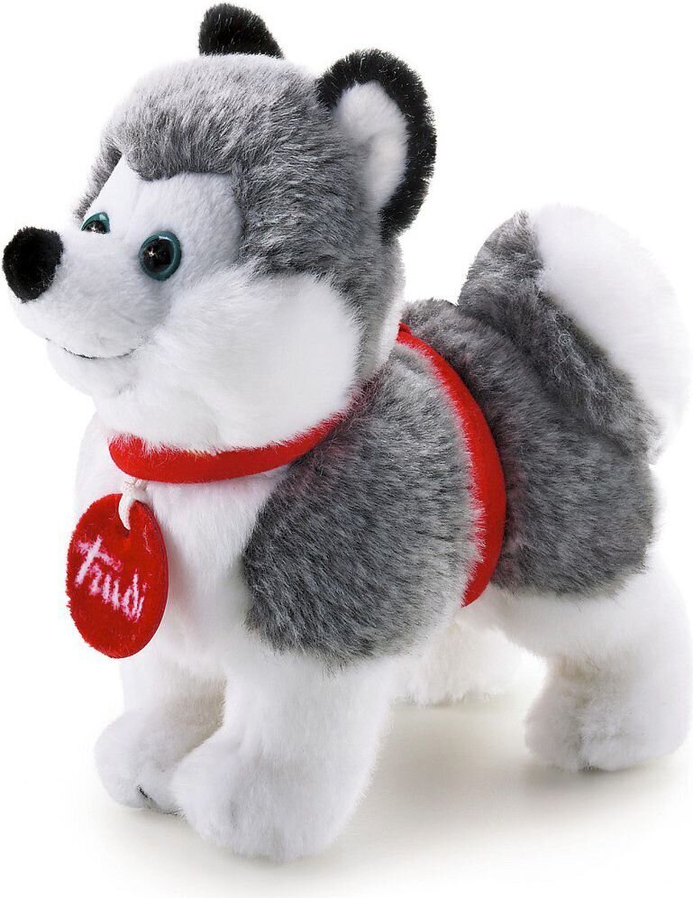 Plüüsist koer talisman Trudi, hall, 15 cm цена и информация | Pehmed mänguasjad | kaup24.ee