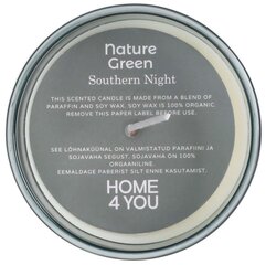 Ароматическая свеча в стакане NATURE GREEN H9,5 см, Southern Night цена и информация | Подсвечники, свечи | kaup24.ee