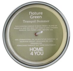Lõhnaküünal klaasis Nature Green H9,5cm, Tranquil Summer цена и информация | Подсвечники, свечи | kaup24.ee