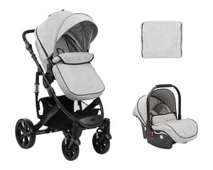 Universaalne vanker KikkaBoo Beloved 3in1, Light Grey hind ja info | Vankrid, jalutuskärud | kaup24.ee