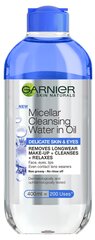 Puhastav mitsellaarvesi tundlikule näole ja silmadele Garnier Skin Naturals 400 ml hind ja info | Näopuhastusvahendid | kaup24.ee