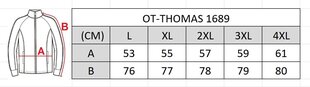 Meeste džemper tõmblukuga Ot-thomas 1689, hall hind ja info | Meeste kampsunid | kaup24.ee