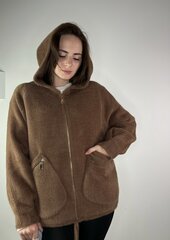 Курточка альпака женщинам, коричневая, 01607-1 (One Size) цена и информация | Женские пальто | kaup24.ee