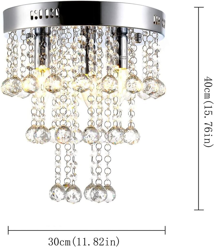 ESyem luksuslik kristall laelamp E14 hind ja info | Laelambid | kaup24.ee