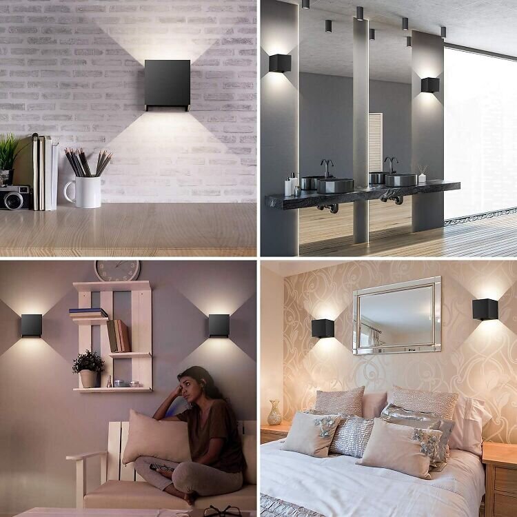Reguleeritava valgusvihuga Ledmo 12W LED seinavalgusti/seinal​amp 4tk цена и информация | Seinavalgustid | kaup24.ee
