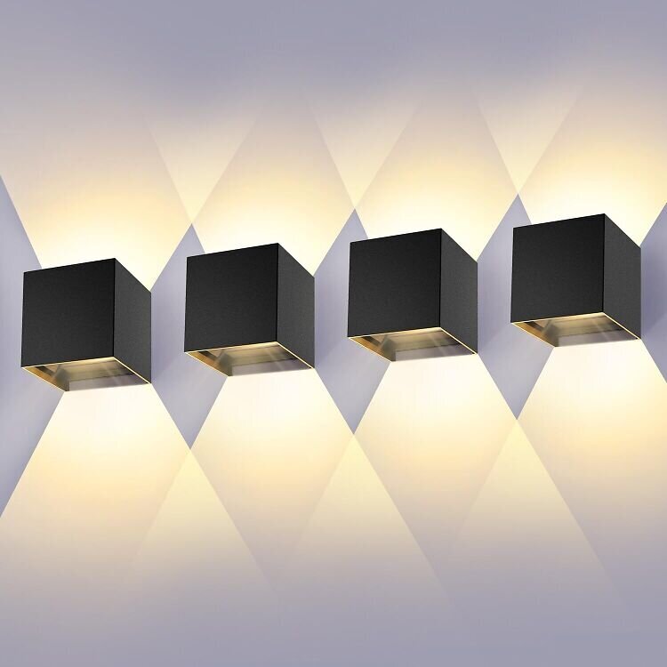 Ledmo reguleeritava valgusvihuga 12W Led seinalambid 4tk. 3000k цена и информация | Seinavalgustid | kaup24.ee
