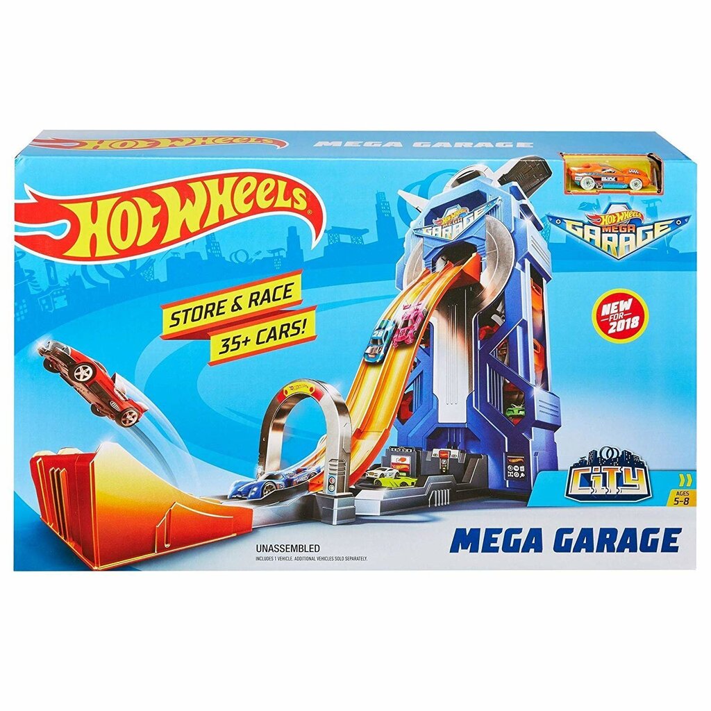 Komplekt „Mega garaaž“ Hot Wheels, FTB68 цена и информация | Poiste mänguasjad | kaup24.ee