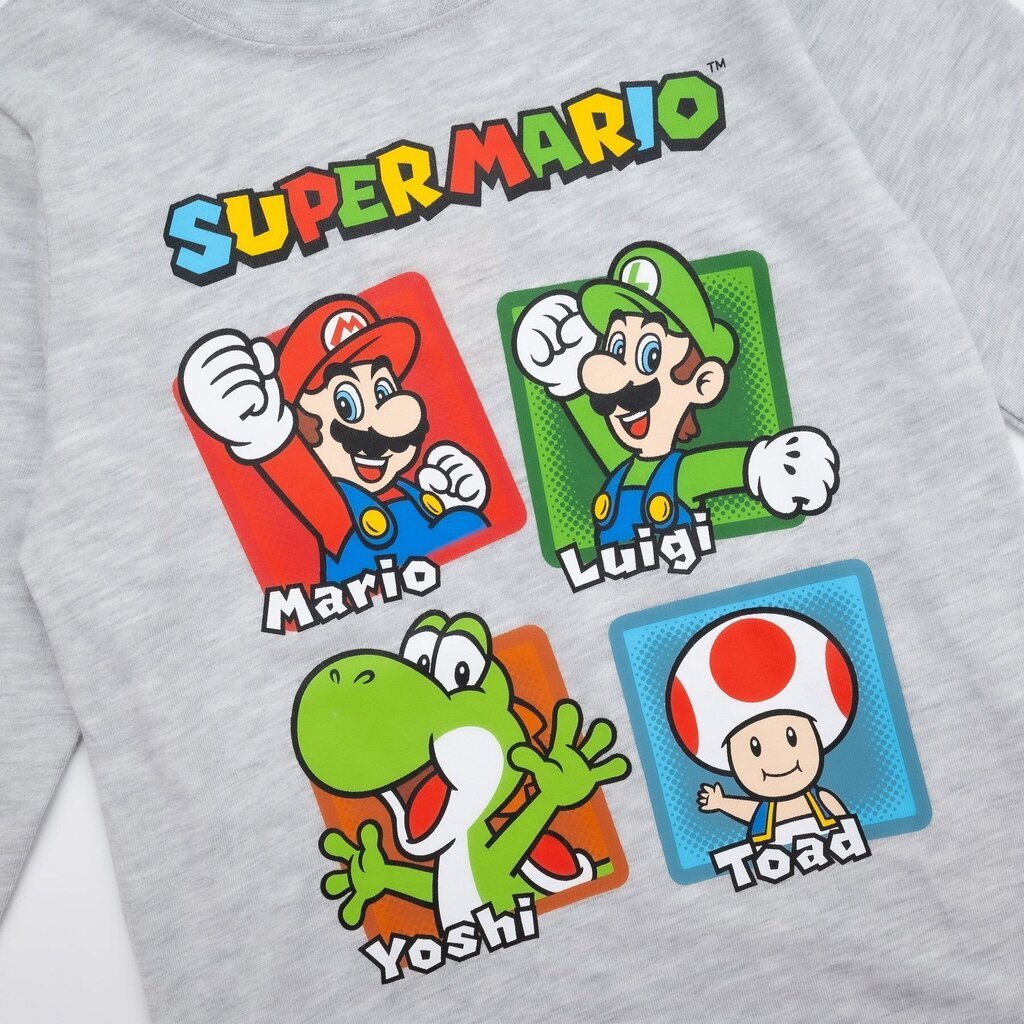Super Mario Laste t-särk, hall цена и информация | Poiste särgid | kaup24.ee