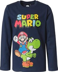 Super Mario Laste t-särk, tumesinine hind ja info | Poiste särgid | kaup24.ee