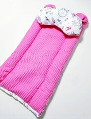 Laste pesa tarvikutega Baby Cocoon 6in1, roosa цена и информация | Детские подушки, конверты, спальники | kaup24.ee