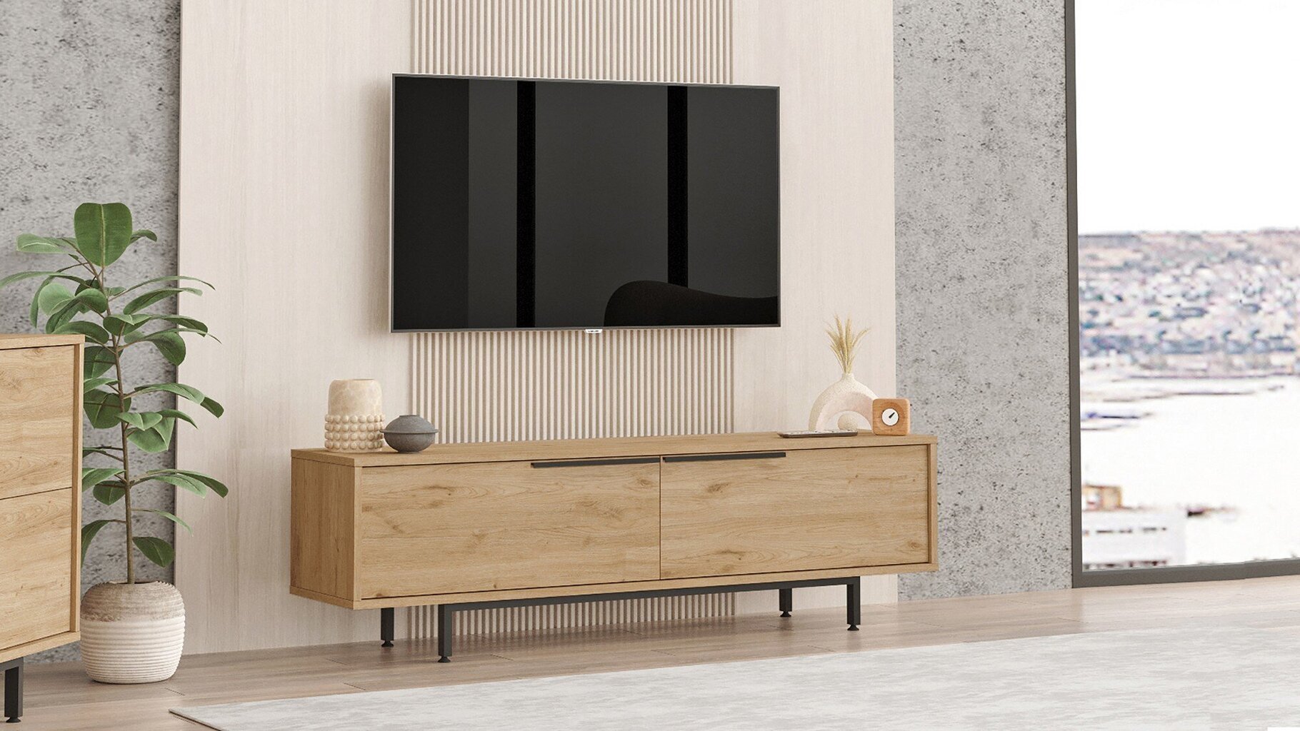TV alus, Asir, 160x45,1x35,5 cm, pruun hind ja info | TV alused | kaup24.ee
