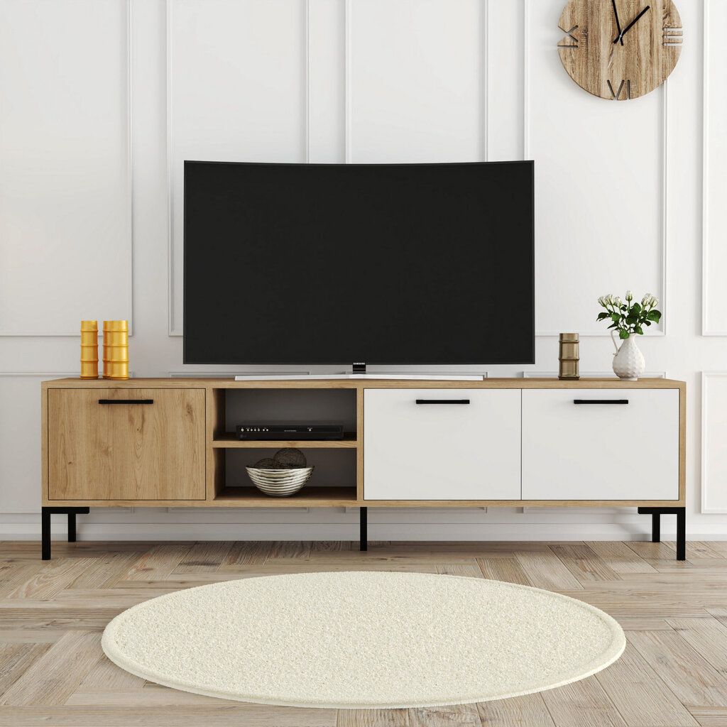 TV alus, Asir, 180x52x34cm,beež/valge цена и информация | TV alused | kaup24.ee