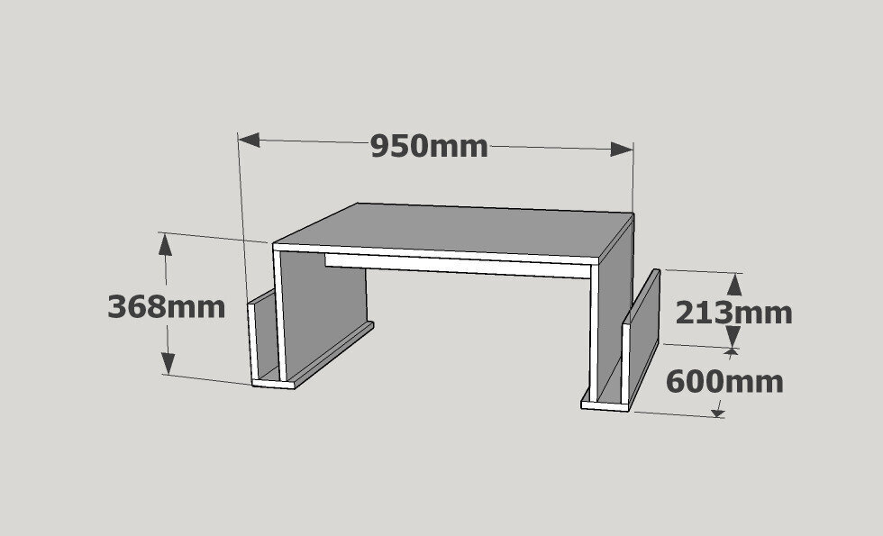 Kohvilaud, Asir, 95x36,8x60 cm, valge hind ja info | Diivanilauad | kaup24.ee