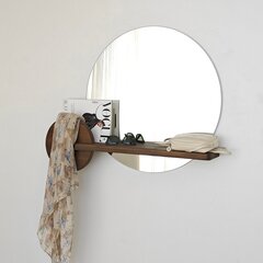 Зеркало, Асир, 83х70 см, коричневое цена и информация | Зеркала | kaup24.ee