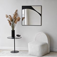 Зеркало, Асир, 70x70 см, черное цена и информация | Подвесные зеркала | kaup24.ee