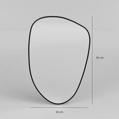 Peegel, Asir, 91x61 cm, must hind ja info | Peeglid | kaup24.ee