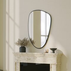 Зеркало, Асир, 91х61 см, черное цена и информация | Зеркала | kaup24.ee