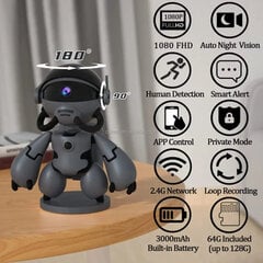 Wifi robot valvekaamera FHD 1080p Livman CT102 hind ja info | Valvekaamerad | kaup24.ee