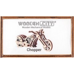 Puidust pusle 3D mini Chopper Wooden City hind ja info | Klotsid ja konstruktorid | kaup24.ee