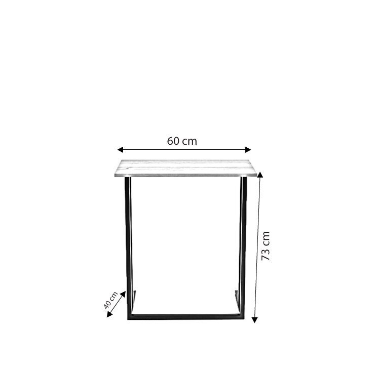 Külglaud Asir, 60x73x40 cm, must/tume pruun hind ja info | Diivanilauad | kaup24.ee