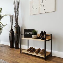Обувной шкаф, Асир, 68x52x38 см, черный/коричневый цена и информация | Полки для обуви, банкетки | kaup24.ee