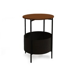 Столик, Асир, 43х60х43 см, темно-коричневый/черный цена и информация | Журнальные столики | kaup24.ee