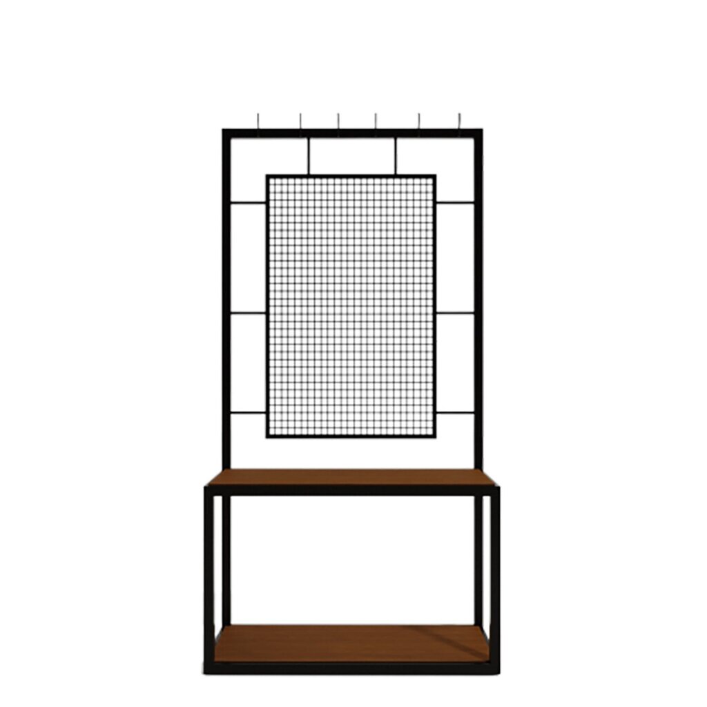 Saali stend Asir, 120x172x30 cm, pruun/must цена и информация | Riidestanged ja nagid | kaup24.ee